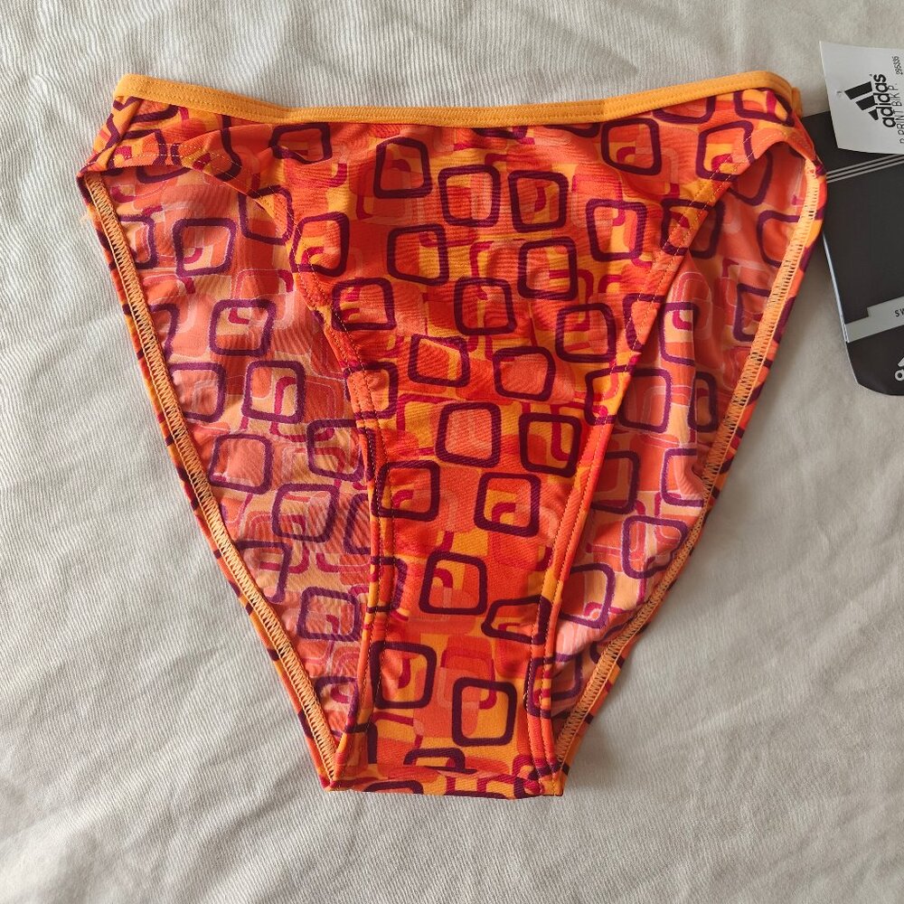 NWT Adidas Bikini Bottom | Carrot & Print | 295335 | Size 8 | Swim